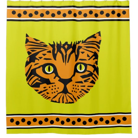 Rideaux De Douche Mon visage de bébé de tigre géant (Devant)