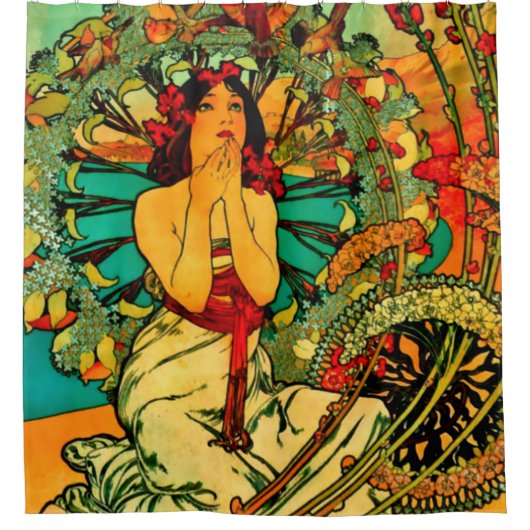 Rideaux De Douche Monaco Monte Carlo Poster par Alphonse Mucha (Devant)