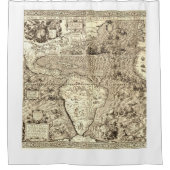 Rideaux De Douche Monde Carte Montres Océan Atlantique (Devant)