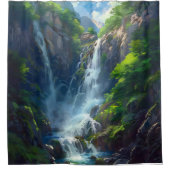 Rideaux De Douche Monde Fantastique Cascade (Devant)