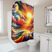 Rideaux De Douche Mondes d'art (En situation)