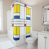 Rideaux De Douche Mondrian II Minimum De Stijl Modern Art Design (En situation)