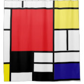 Rideaux De Douche Mondrian, minimaliste (Devant)
