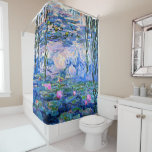 Rideaux De Douche Monet - Lys d'eau, 1919<br><div class="desc">Water Lilies, 1919, célèbre peinture de Claude Monet</div>