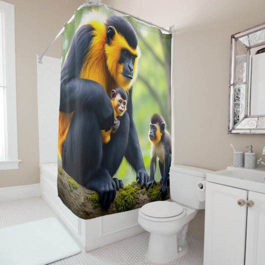 Rideaux De Douche Monkey (En situation)