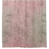 Rideaux De Douche Monnaie Abstraite minime Rose or rose (Devant)