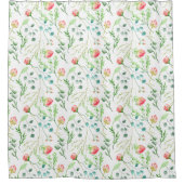 Rideaux De Douche Monnaie Botanique Vert Floral (Devant)