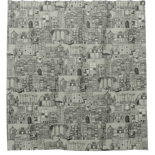 Rideaux De Douche mono toile dystopian