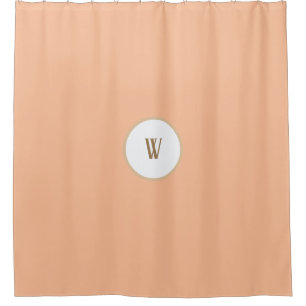 Rideaux De Douche Monogram Honey Peach Fuzz Dijon