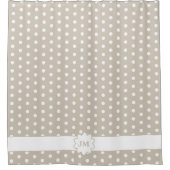 Rideaux De Douche Monogramme à pois (Devant)