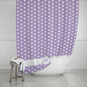 Rideaux De Douche Monogramme à pois