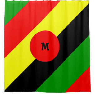 Rideaux De Douche monogrammé afrocentrique