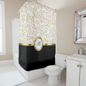 Rideaux De Douche Monogramme Classe (En situation)