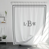Rideaux De Douche Monogramme de bordure classique