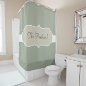 Rideaux De Douche Monogramme de famille (En situation)
