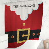 Rideaux De Douche Monogramme de Noël de père Noël