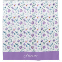 Monogramme de nom de fleur sauvage aquarelle verte