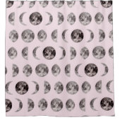 Rideaux De Douche Monogramme Dreamsical Lune Phases Cadeaux (Devant)