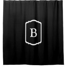 Monogramme encadré noir et blanc simple