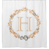 Rideaux De Douche Monogramme floral (Devant)