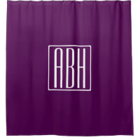 Monogramme initial | Blanc Sur Violet Profond