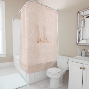 Rideaux De Douche Monogramme minimaliste Citrouille sauvage Chic Déc