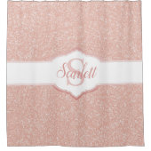 Rideaux De Douche Monogramme Parties scintillant rose (Devant)