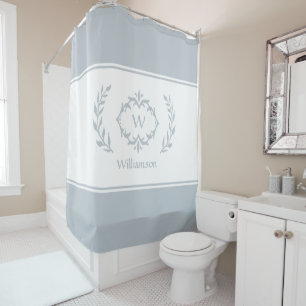 Rideaux De Douche Monogramme personnalisé avec initiale du nom tenda