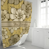 Rideaux De Douche Monogramme pois coquille de Nautilus