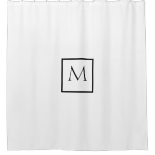 Rideaux De Douche Monogramme rectangulaire minimaliste monochrome