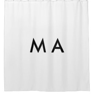 Rideaux De Douche Monogramme simple ajoutez votre lettre de nom homm