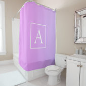Rideaux De Douche Monogramme simple | Ombre subtil rose/violet (En situation)