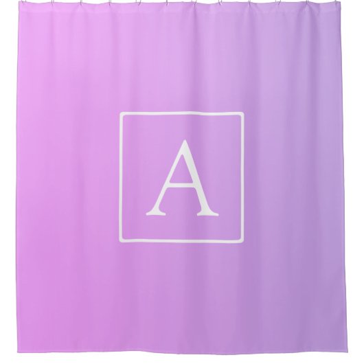 Rideaux De Douche Monogramme simple | Ombre subtil rose/violet (Devant)