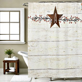 Rideaux De Douche Monographie de l'étoile rouillée et des baies