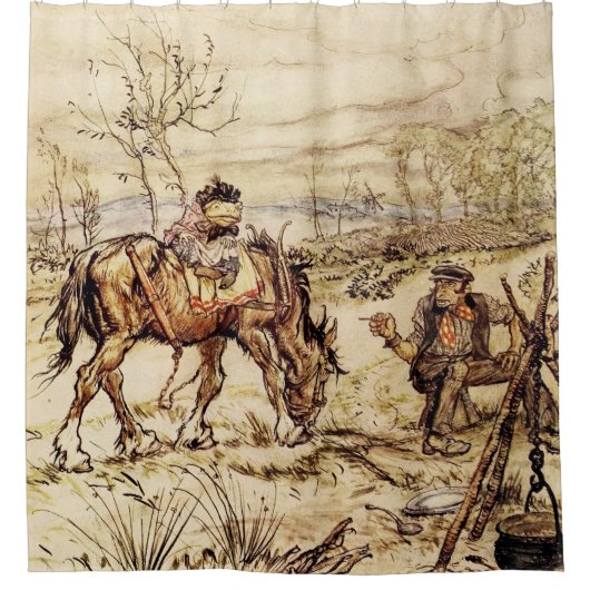 Rideaux De Douche Monsieur Toad et la Gitane par Arthur Rackham (Devant)