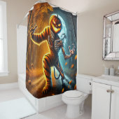 Rideaux De Douche Monster citrouille (En situation)