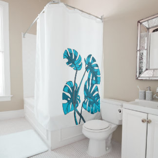 Rideaux De Douche Monstera, design tropical et lunatique !