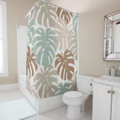 Rideaux De Douche Monstera moderne hawaï boho (En situation)