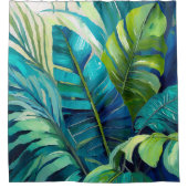 Rideaux De Douche Monstera Tropical Leaf Rug (Devant)