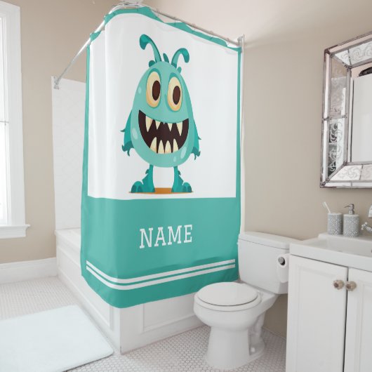 Rideaux De Douche Monstre/Dessin/alien (En situation)