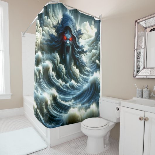 Rideaux De Douche Monstre Océanique (En situation)