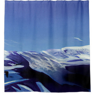 Rideaux De Douche Montagnes neigeuses, panorama hivernal