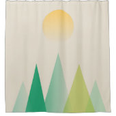 Rideaux De Douche Montagnes vertes Abstraites (Devant)