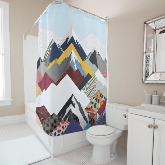 Rideaux De Douche Monts Snowcap (En situation)