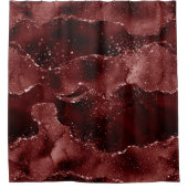 Rideaux De Douche Moody Agate | Henné sang rouge grenat bijou ton (Devant)