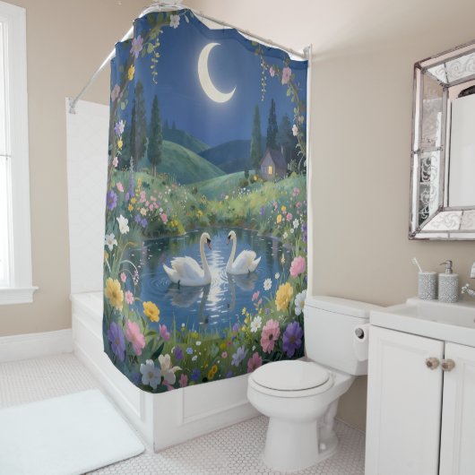 Rideaux De Douche Moonlit Serenade -  (En situation)