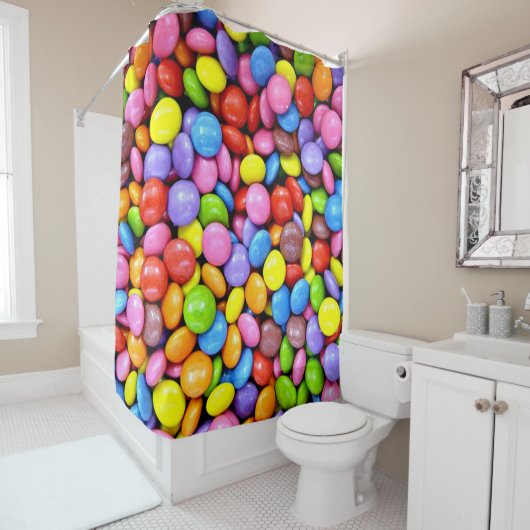 Rideaux De Douche Morceaux de bonbons colorés (En situation)