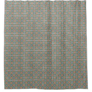 Rideaux De Douche Moroccan Zellige Inspired Geometric Shower Curtain