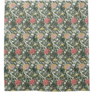 Rideaux De Douche Morris Cray Vintage Blossom Design Floral Vert