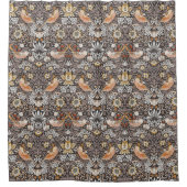 Rideaux De Douche Morris Strawberry Thief Floral Pattern Earth Tones (Devant)